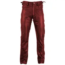 Мужские панк готический тонкий из искусственной кожи длинные узкие брюки мужские повседневные однотонные мотоциклетные прямые брюки