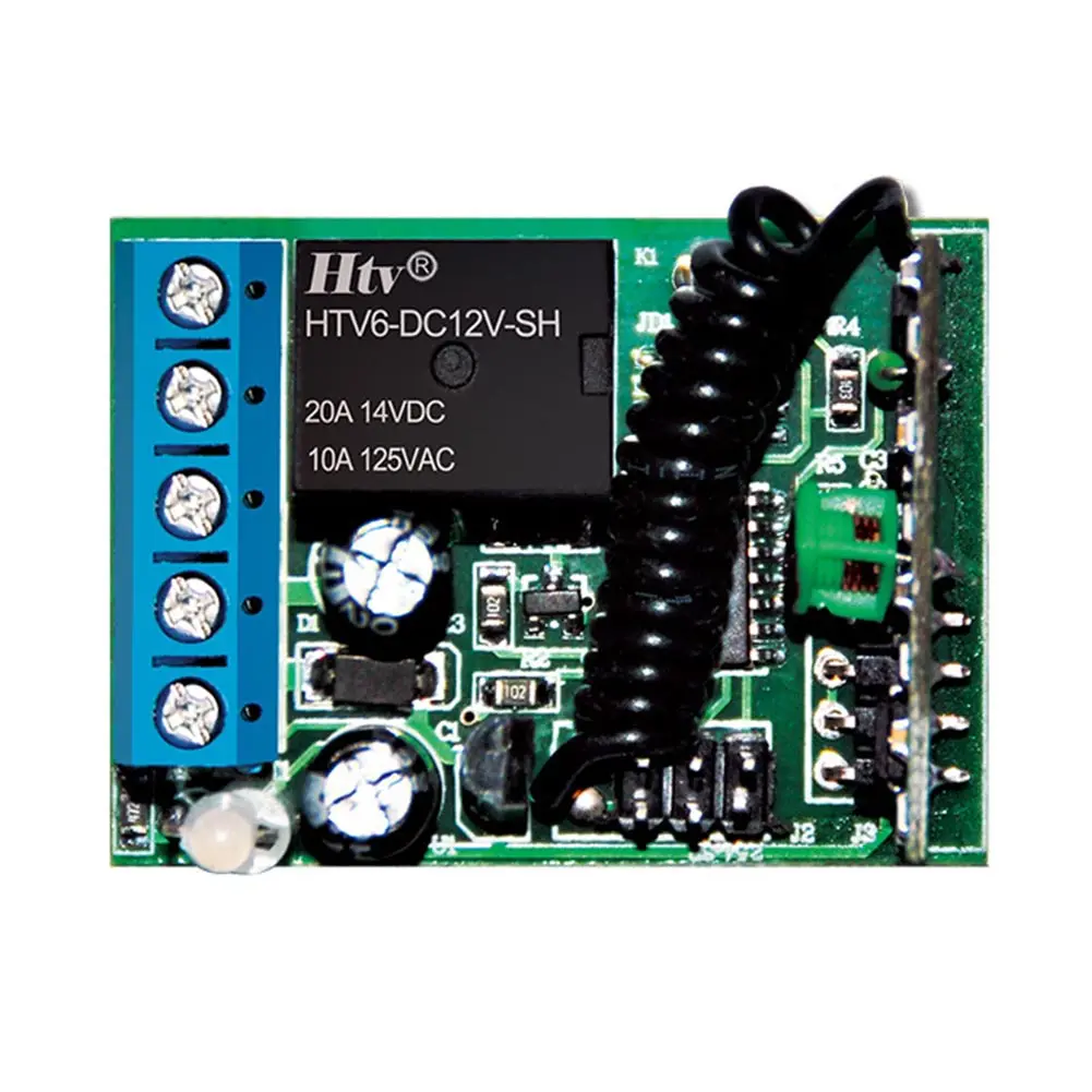 Universal Durable Home Office Module For Light 433MHZ Timer Radio Receiver Learning Wireless Remote Control Switch DC 12V