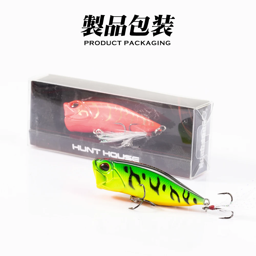 Hunthouse 4 Pcs Topwater Poppers 65mm 8.5g Popper Fishing Lure