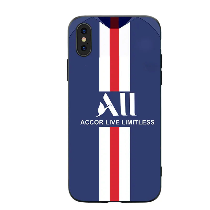 RKQ PSG Jersey стильный мягкий силиконовый чехол для телефона для iPhone 5S, SE 6 6S 7 8 Plus X XS XR 11 Pro Max TPU чехол