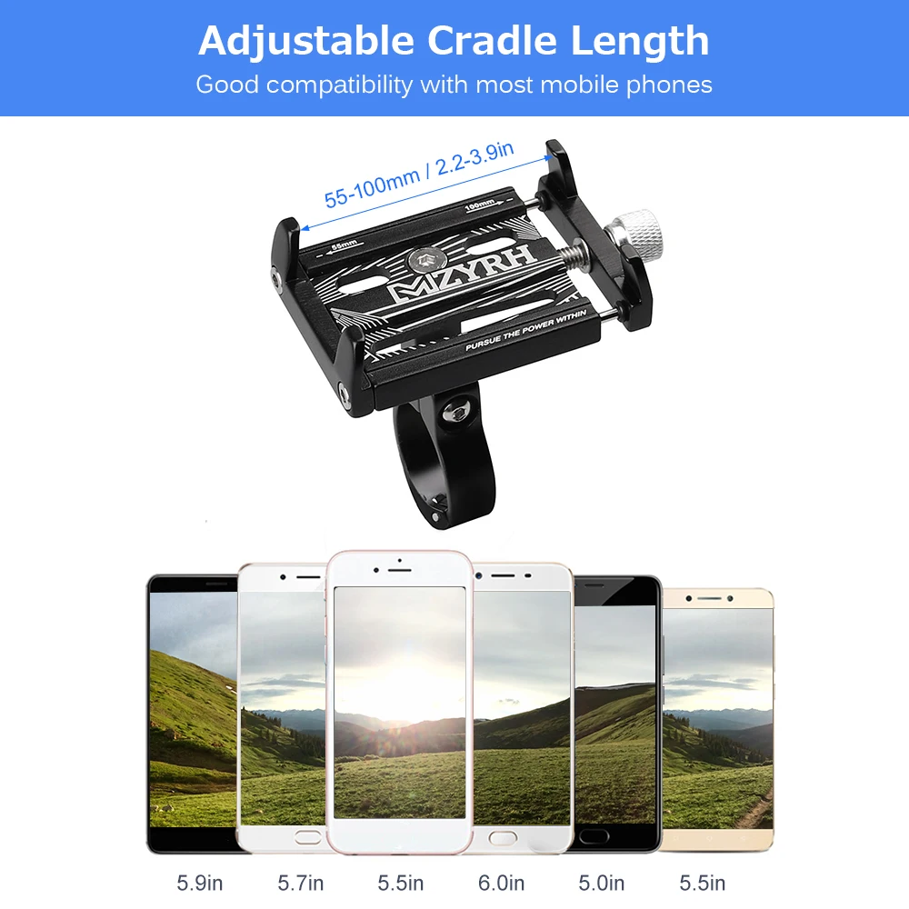 Fahrrad Telefon Montieren 55-100mm Einstellbar Fahrrad Handy GPS Halter Halterung Fahrrad Zubehör A