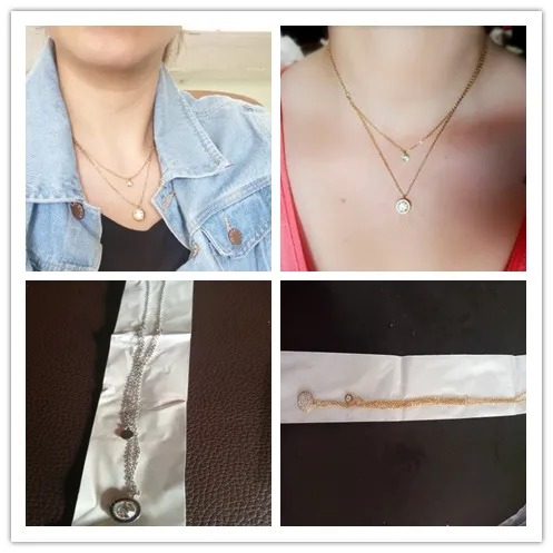 LUXUKISSKIDS Горячие 316L Нержавеющая сталь Золото/сталь колье звено цепи ожерелья для