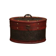 Нежный Древний китайский стиль овальные чайные листья коробка для хранения торта чайные листья Дисплей Органайзер деревянная чайная посылка подарочная коробка