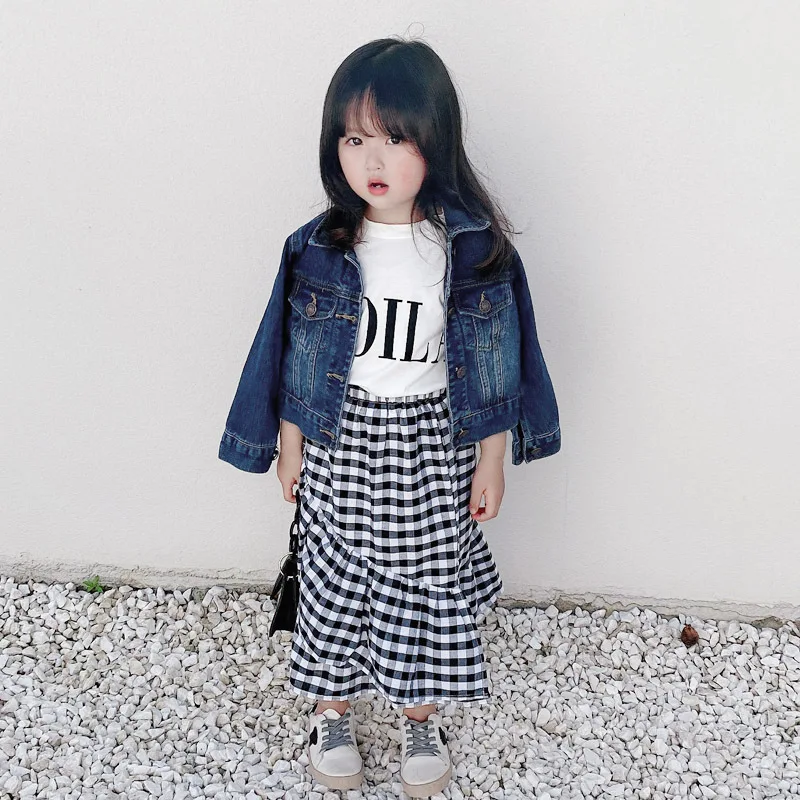 

Girls Denim Lapel Single-breasted Loose Casual Jacket Baby Girl Winter Clothes Toddler Fall Clothes 2022 Jackets Little Clothing