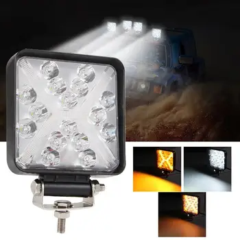 

10-30V DC 4 Inch Square White Yellow LED 168W Car Truck DRL Headlight Fog Light Working Lamp Car Light