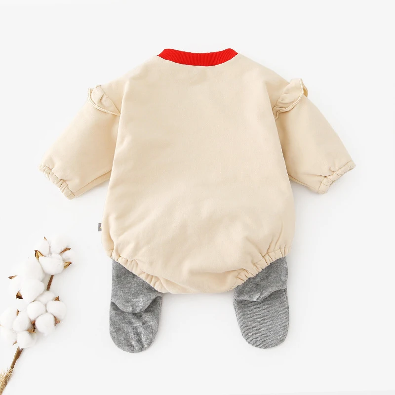 Baby Girls Bodysuits Infant Baby Rompers Cute Heart Print Bodysuit Newborn Baby Clothes Winter Costumes For Sweet Girls