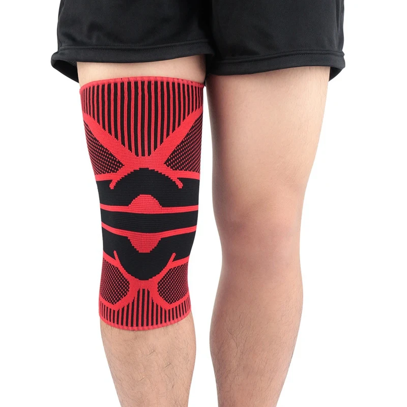 Knitted Breathable Knee Pad Sleeve Compression Support Leg Protector Gym Squat Unisex Sportswear 1pc