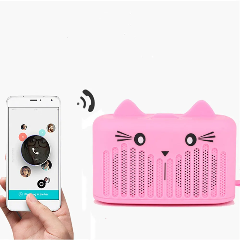 Bluetooth динамик мини беспроводной портативный Семейный мультфильм милый маленький