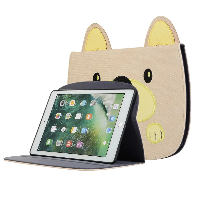 Вышивка мультяшная собака для IPad 6-го поколения Чехол кожаный держатель мягкий силиконовый чехол для Ipad чехол 9,7 Air 2 Air 1 Fundas