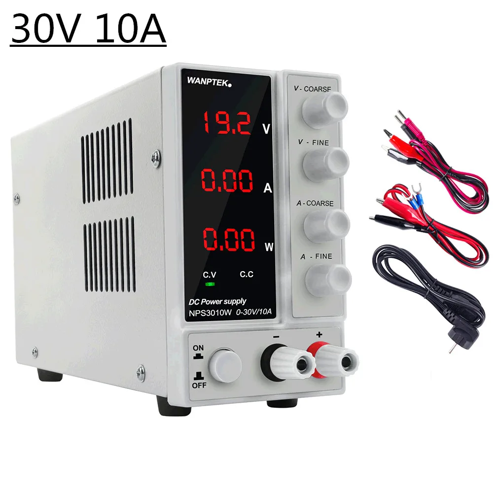 Fonte de Alimentação de Laboratório Fonte de Alimentação Mini Ajustável Display Led Interruptor Regulador dc 30 v 10a