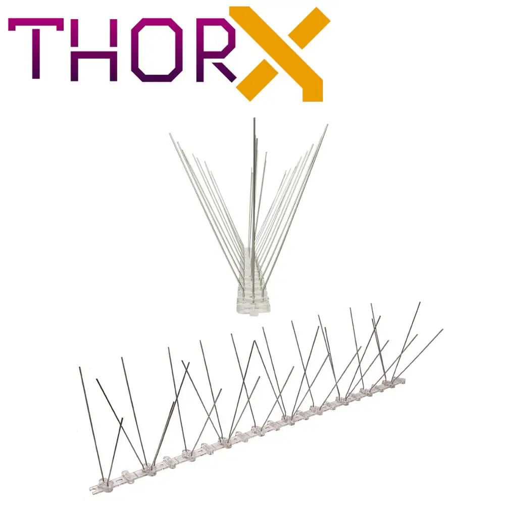 

MH-03-TP 3 row pigeon spikes bird spike on polycarbonat base - high quality solution for bird control spikes