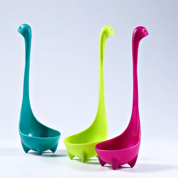 

Creative Soup Spoon Vertical Oat SpoonCute Dinosaur Stand Kitchen Tableware Spoon Plastic dino cooking spoons