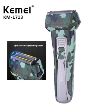 

Electric Shaver Kemei KM-1713 Mens Electric Shaver Razor Floating Blade Shaving Beard Trimmer Washable Shaving Machine Shaver