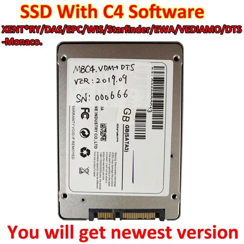 12 MB STAR C4 полное Программное обеспечение XEN/DAS/EPC/WIS/Starfinder/EWA/VEDIAMO/DTS-Monaco в HDD/SSD для диагностики C3 C4 C5 - Цвет: SSD C4 Software