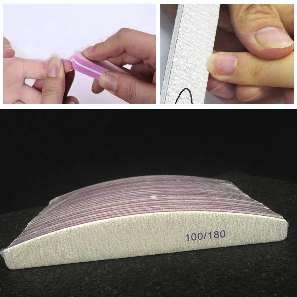 10PCS Nail Buffers File For UV Gel White Buffer Block Polish Manicure Pedicure Sanding Art Tool | Красота и здоровье
