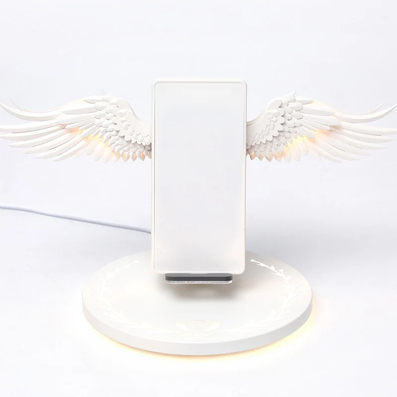 

Wireless Charging Dock 10W Angel Wings Stand Fast Charger for Huawei iPhone Samsung OC-shipping