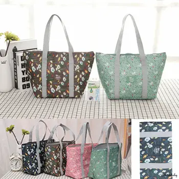 

New Arrival Foldable Insulated Thermal Cooler Bento Lunch Box Tote Picnic Storage Bag Pouch Waterproof Portable Lunch Bag