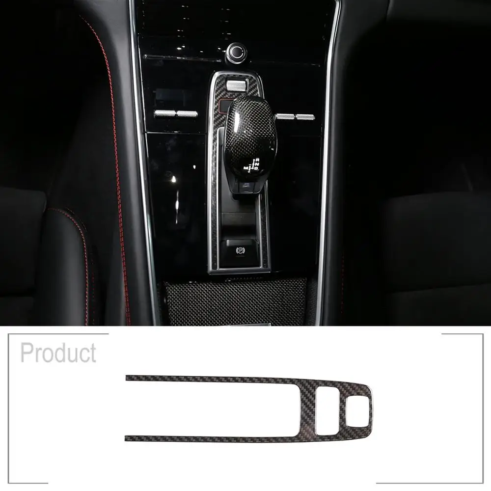 Для Porsche Cayenne Panamera- автомобильные внутренние аксессуары из настоящего углеродного волокна P Файл декоративная рамка передач украшение 1 шт