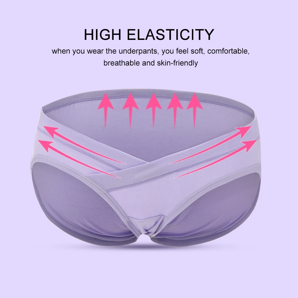 U-образные трусы для беременных, низкая посадка, дышащие Однотонные трусы для беременных девочек, трусы для беременных женщин, нижнее белье