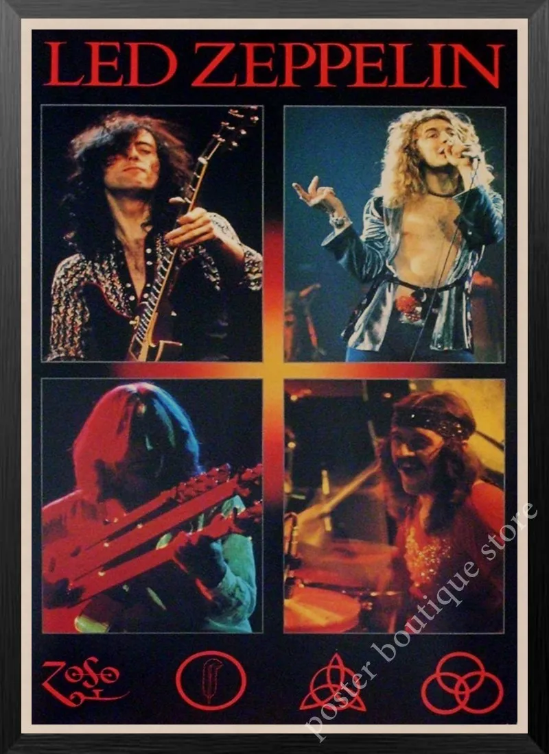 Led Zeppelin рок-н-РОЛ постер, Jimmy страница, Роберт Плант винтажные наклейки домашний Декор наклейки на стену девять процентов/7 - Цвет: 9