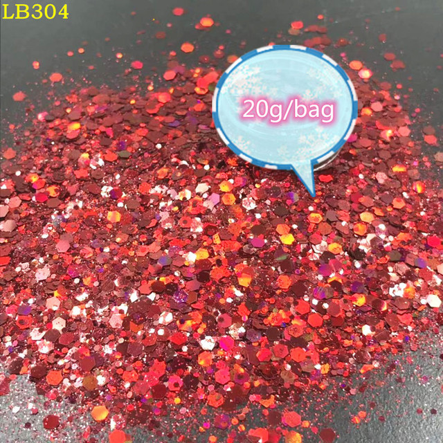 Laser Hexagon Holographic Chunky Glitter Nail Tips Glitter Powder Mermaid  Flakes Sparkly Glitter Resin Crystal mud