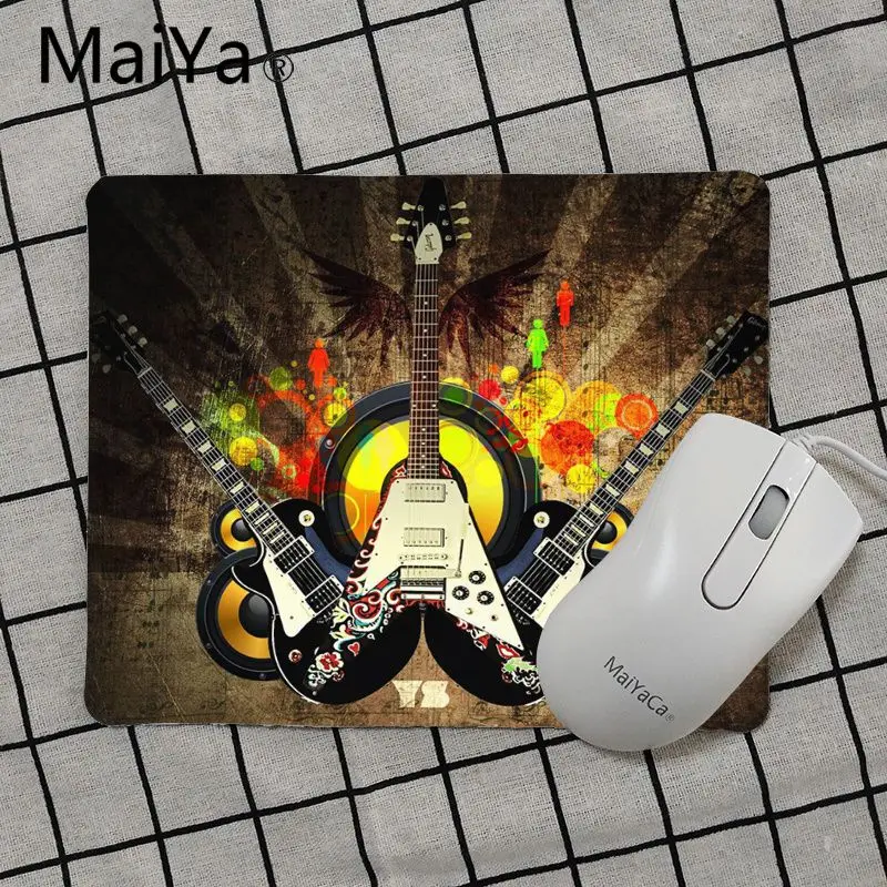 No Lock Edge18x22cm Maiya высокое качество гитара Музыка ноутбук игровой мыши коврик для мыши Лидер продаж подставка под руку мышь - Цвет: No Lock Edge18x22cm