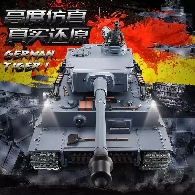 Henglong RC Tank 3818-1 German Tiger 1:16 I Heavy Remote Control Tank 3818-1 Metal Track Induced Driving Wheel 5 Henglong RC Tank 3818-1 German Tiger 1:16 I Heavy Remote Control Tank 3818-1 Metal Track Induced Driving Wheel 5