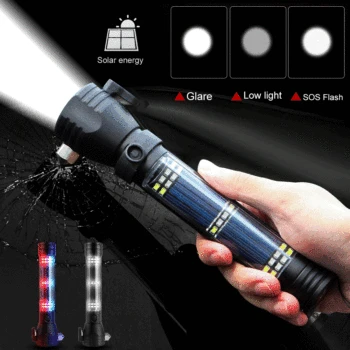 

Multifunction USB Charging Emergency Safety Light Portable Solar With Outdoor Survival Tool