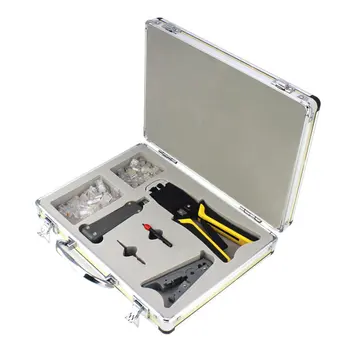 

YG-K500RS Network Cable Clamp Set Crystal Head Combination Kit Network Wiring Tool Portable Practical Network Cable Clamp