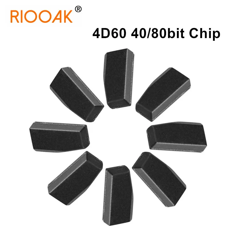 50Pc Chip Transponder Chiave Auto Auto 4D60 Id60 Per Ford Fiesta Connect Focus Mondeo Ka 40/80 Bit Chip Transponder Carbonio Auto Vuoto