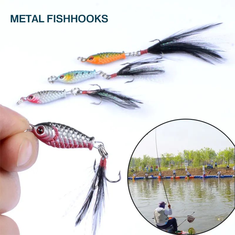 

Portable Artificial Baitfish Fishing Bait Colour Decoy Metal Fishing Lures Durable Lead Alloy Practical Fishing accessories