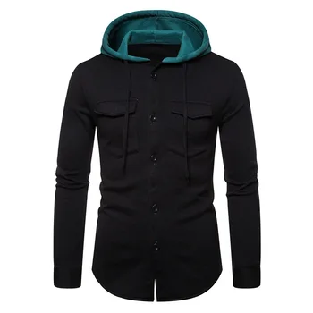 

Men Hoodie Black Gothic Hooded Outwear Cardigan Men's Coat 2020 Fashion Gray Mens Sweatshirt Long Sleeve Spring Casual Hoodies