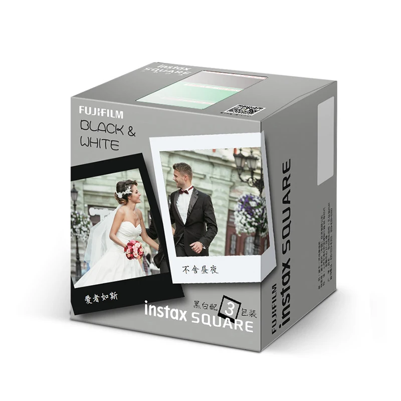 Fujifilm instax mini квадратная пленка фотобумага черно белая 30 листов для SQ6/SP 3 мини