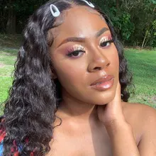 Mechones de pelo humano Remy con Perla Negra y ondas profundas, mechones de 30 pulgadas con cierre, 3 mechones