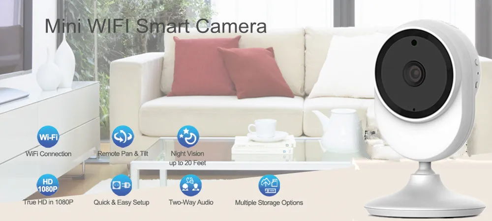 Умная Мини Wifi ip-камера 1080P HD 2MP беспроводная камера sp2p домашняя CCTV камера видеонаблюдения 120 ° широкоугольные детские мониторы