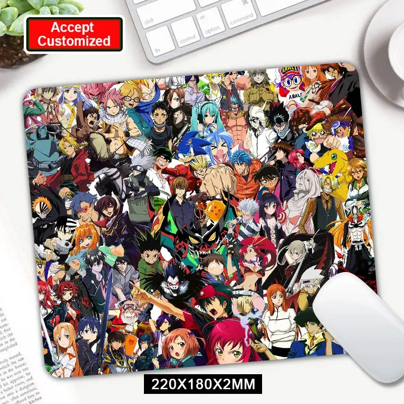 Japan Anime One Piece BLEACH Dragon Ball Black Butler NARUTO Fairy Tail Death Note Mouse Pad Mousepad Mice Mat - Цвет: 22x18cm