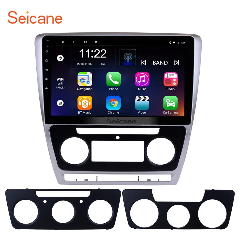 Seicane 10," Android 9,0/8,1 автомобильный мультимедийный плеер для Skoda Octavia 2007 2008 2009 2010- Поддержка рулевого колеса управления