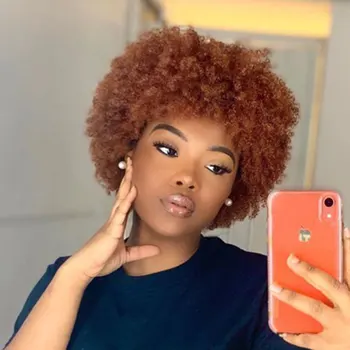 

Perruque BOB Courte Perruques bouclées Afro Kinky Pour les femmes noires Perruque 100% cheveux humains Ever Beauty