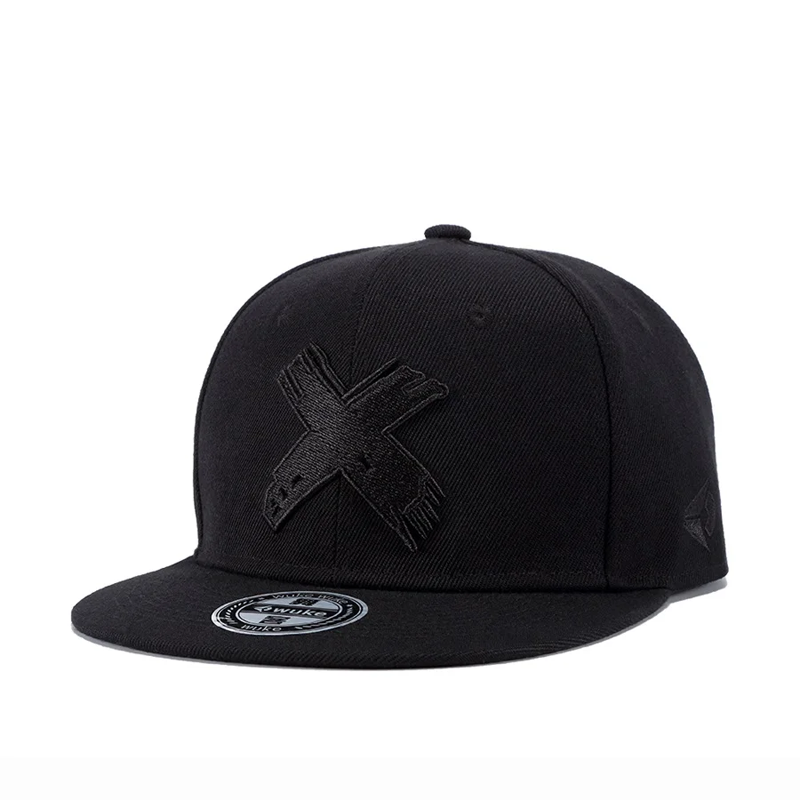 Black X Wuaumx фирменный x вышивка snapback Кепки S для Для женщин Для мужчин Классические Бейсбол Кепки установлены хип-хоп танцор Hat кепка с прямым козырьком кепка мужская козырек от солнца кепка шапка - Цвет: Black X