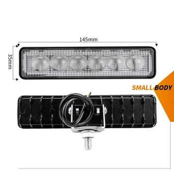 

6in LED Work Light 18W Spot Single Row Lamp Offroad Driving 1pc Accessories