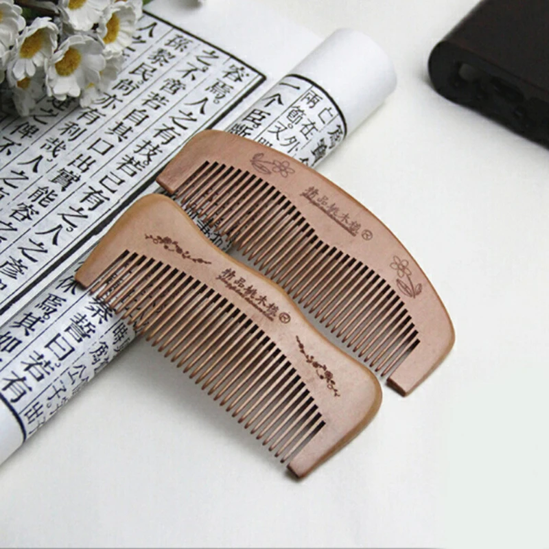 Useful 1pc Peach Wood Healthy No Static Massage Wooden Hair Comb Anti static Head Massage Hair 1 Useful 1pc Peach Wood Healthy No Static Massage Wooden Hair Comb Anti static Head Massage Hair 2