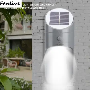 

10pcs LED Solar Powerd Wall Lamp With Lighting Control And Body Motion Sensor For Road Street Garden Corridor Wall Light