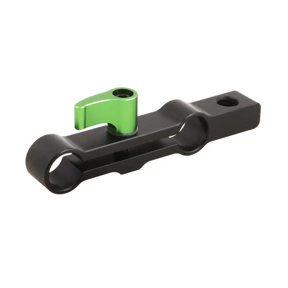 Lanparte Magic Arm Double Rod Clamp with 1/4" Screw for Video Camcorder Camera 15mm Support Rig