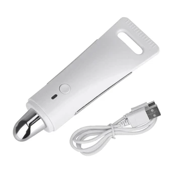 

Beauty Mini Eye Massage Device Pen- White Electric Eye Massager Facials Vibration Dark Circles Remover Stick Anti Aging & Wrinkl