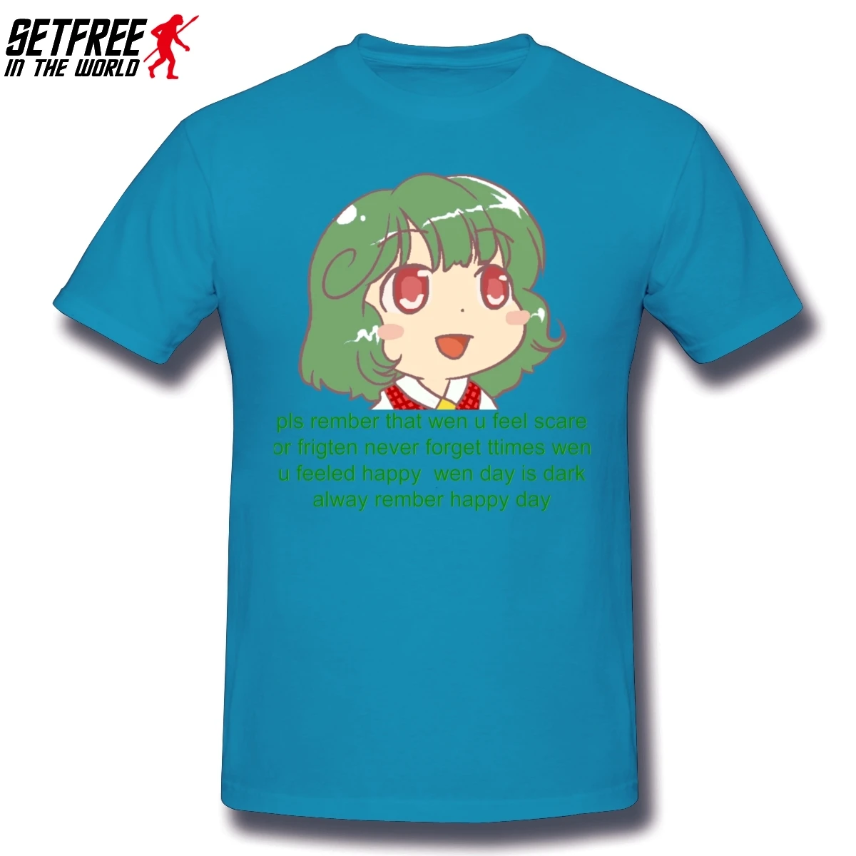 Chibi Yuuka Для мужчин T рубашка большого размера с О-образным вырезом хлопок короткий рукав на заказ с изображением забавных милых аниме мем футболки