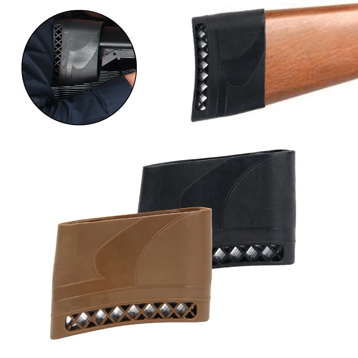 

Hunting Arms Set Buffer Rubber Mat Supplies Shooting Recoil Shotgun Hunting Rifle Rubber Recoil Pad