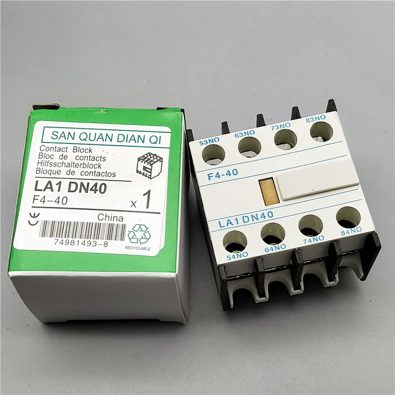 LA1-DN22 LA1-DN11 F4-22 F4-11 контактор переменного тока блок вспомогательный контакт для CJX2 LC1-D контактор переменного тока 4 полюса - Цвет: F4-40(4NO)