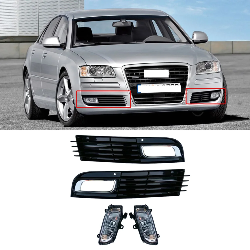 CAPQX для AUDI A8 D3 2008 2009 2010 передний бампер противотумансветильник фара рама