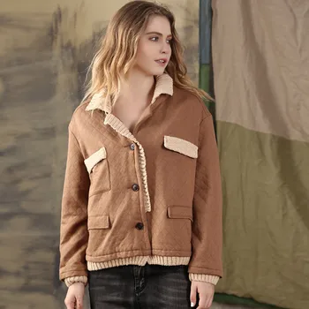 

2020 Winter Loose Thick Short Coat Cotton Coat Casual Casual Jacket Female Original Design