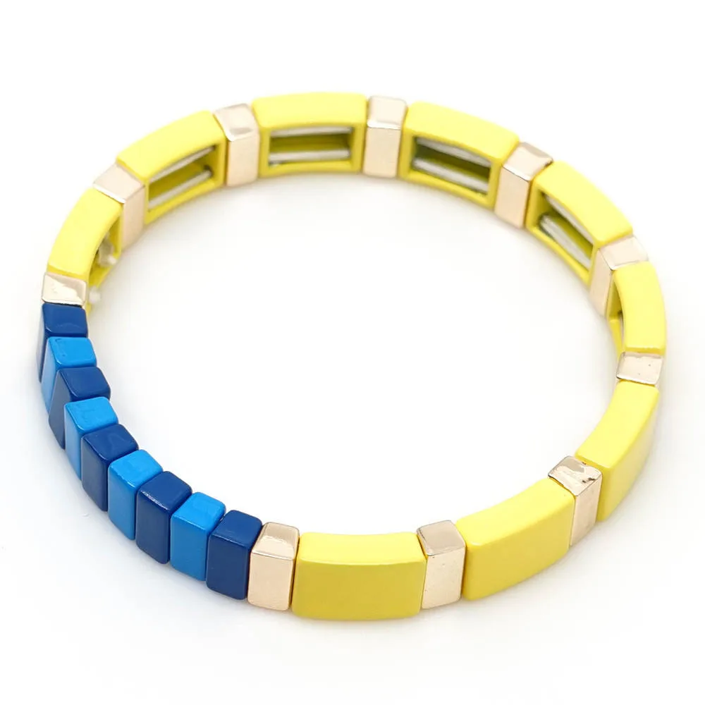 Shinus Tile браслет для женщин красочный браслет Pulseras Mujer нарукавная повязка браслеты Instagram богемные летние пляжные модные ювелирные изделия - Окраска металла: RO-B190007C